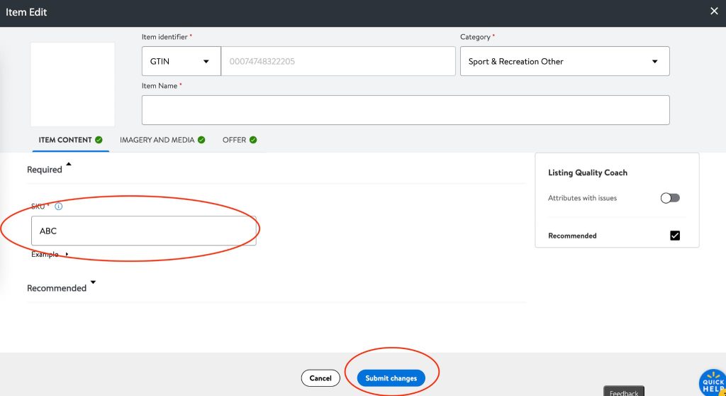 How To Change Sku On Walmart Seller Center