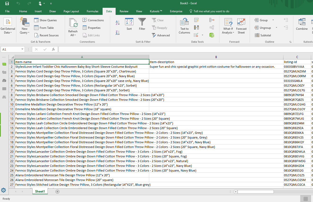 convert csv into excel columns