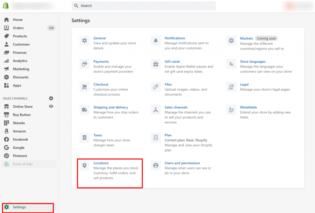 Creating Shopify Locations