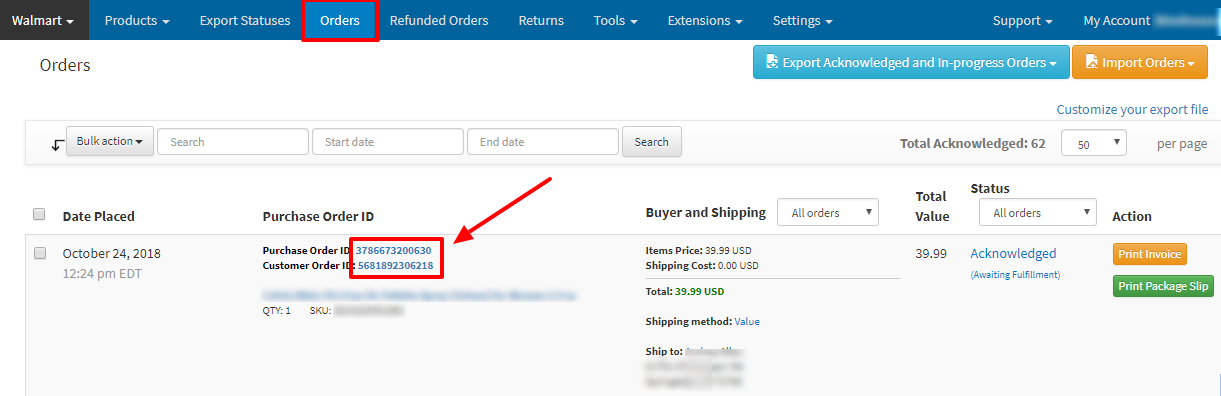 Shipping web orders from stores at Wal-Mart