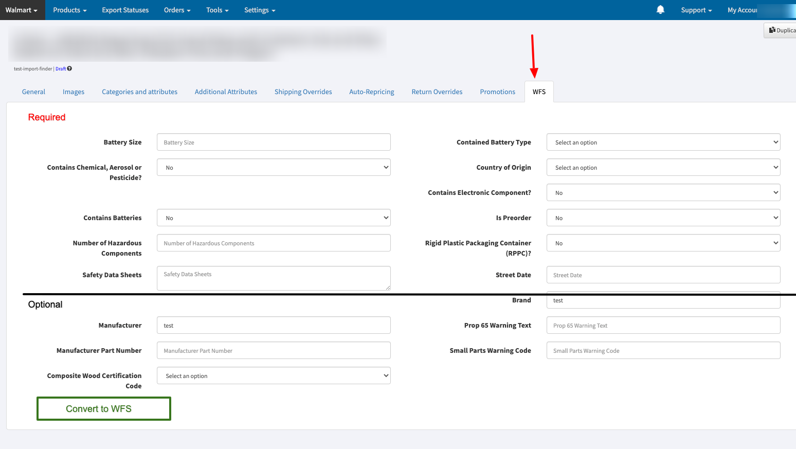 Walmart Fulfillment Services (WFS)