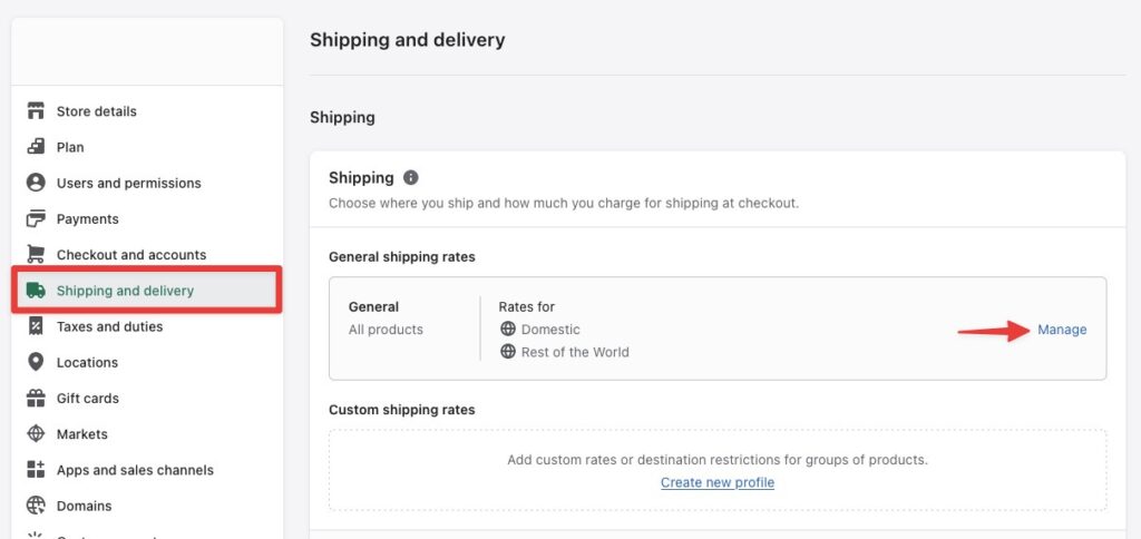 how to offer free shipping shopify