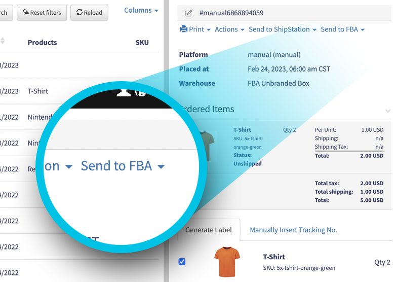 Create Manual Orders